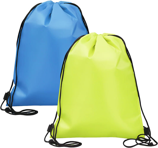 Sac de sport à cordon – réutilisable, 2 pièces, bleu