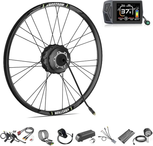 Ensemble de Conversion VTT Électrique 36V 250W avec Écran pour Roue Arrière 27.5/28'